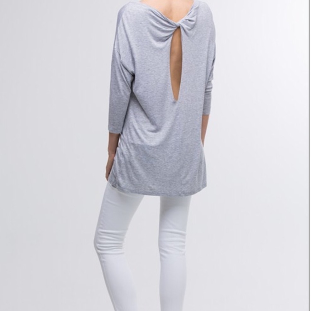 Cotton top with open back